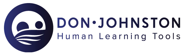 Don Johnston Human Learning Tools written next to blue logo