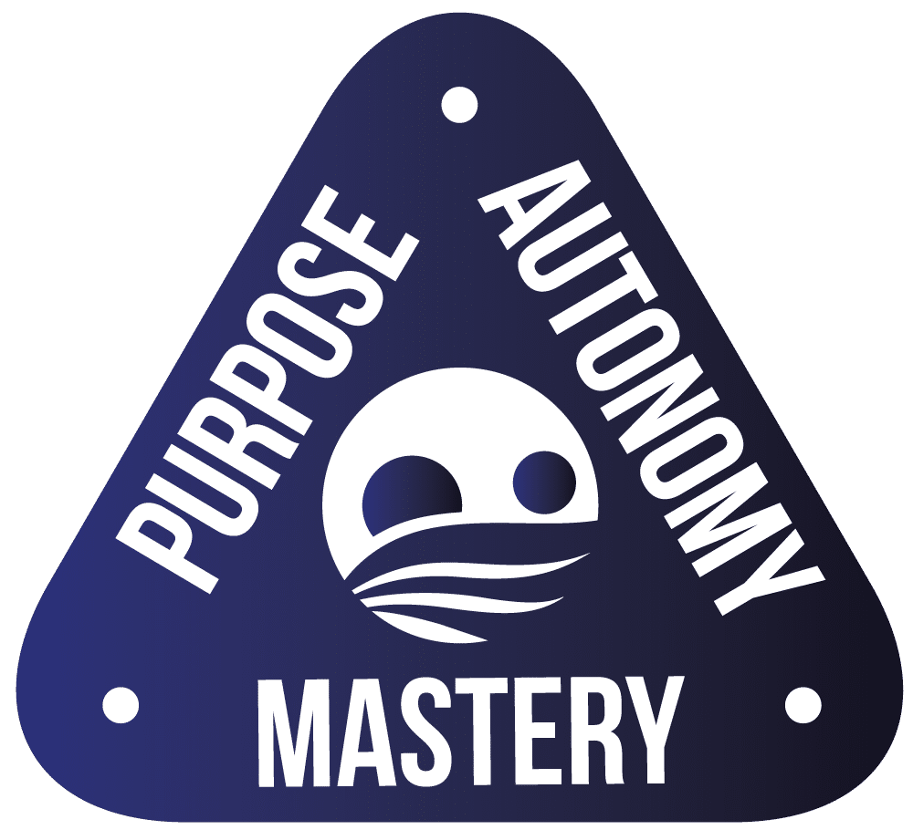 Logo that says Purpose Autonomy and Mastery